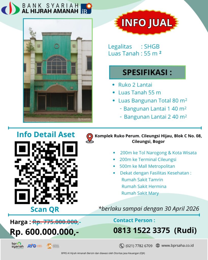 Ruko cileungsi hijau c08