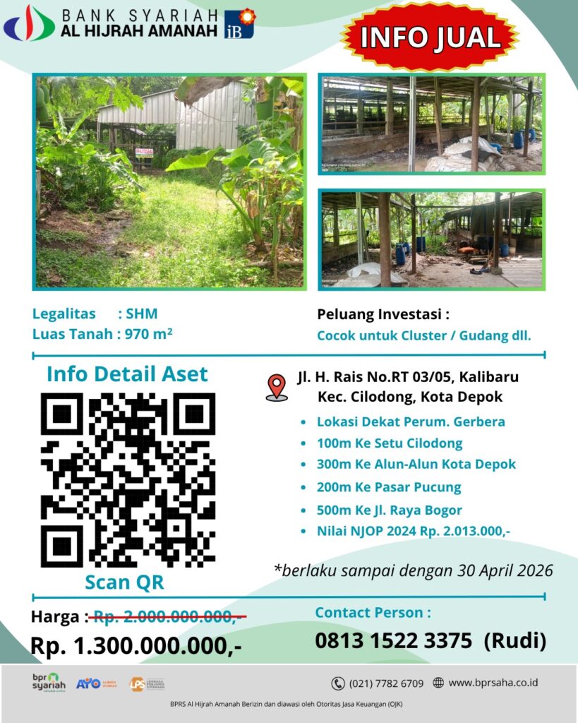 Tanah kalibaru cilodong depok